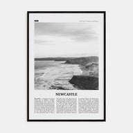 Newcastle, Australia Travel B&W Poster