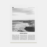 Newcastle, Australia Travel B&W Poster