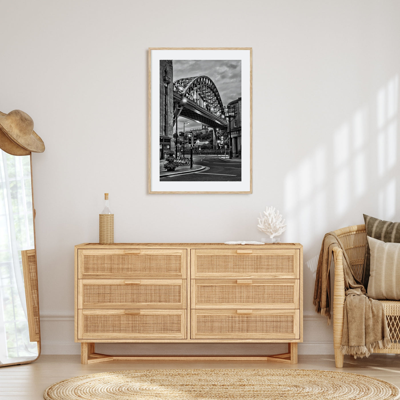 Newcastle upon Tyne Photo B&W Poster