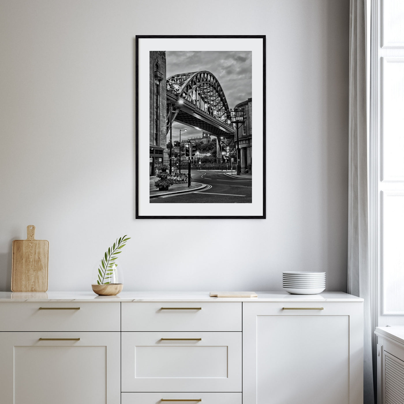 Newcastle upon Tyne Photo B&W Poster