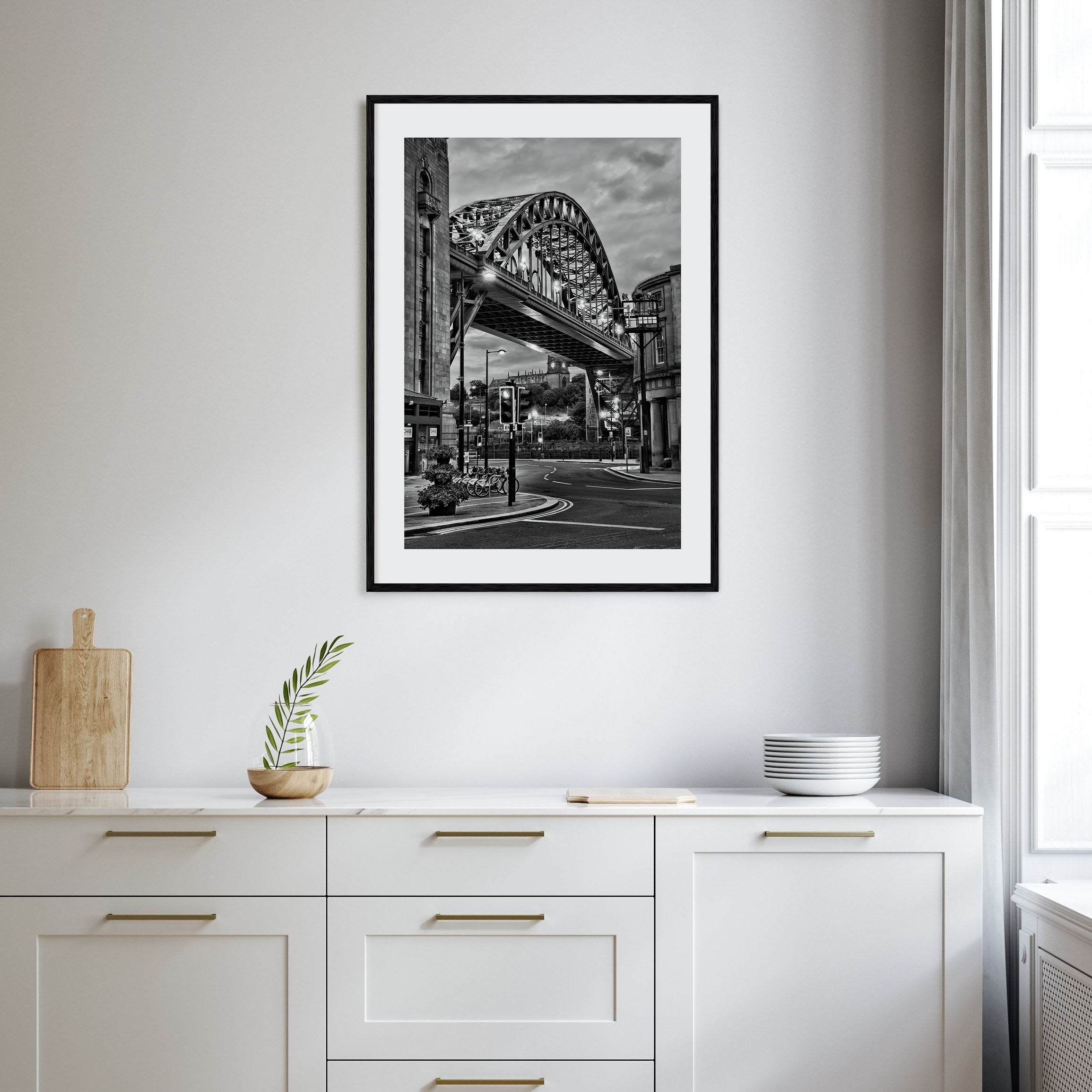 Newcastle upon Tyne Photo B&W Poster