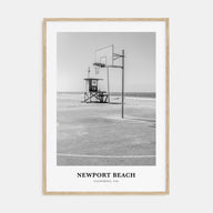 Newport Beach Portrait B&W No 2 Poster