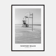 Newport Beach Portrait B&W No 2 Poster