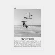 Newport Beach Travel B&W No 2 Poster