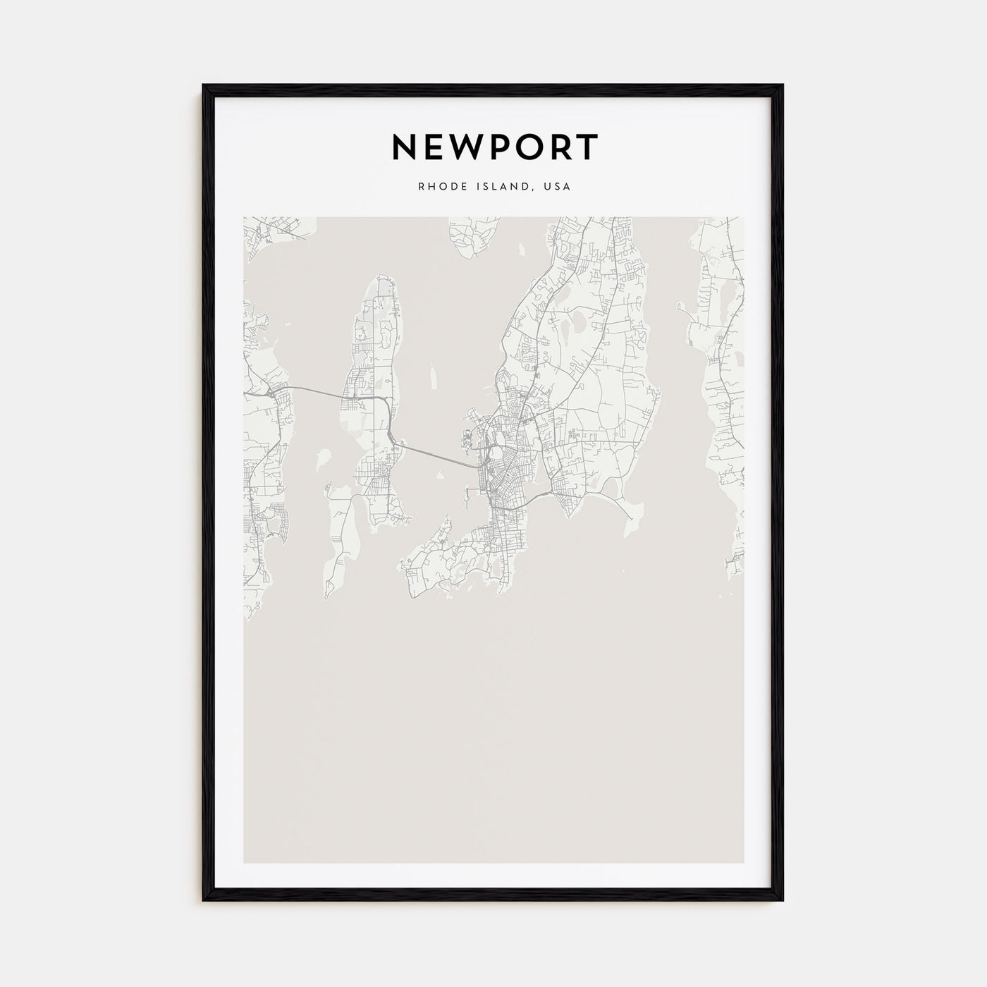 Newport Map Portrait Poster