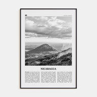 Nicaragua Travel B&W Poster