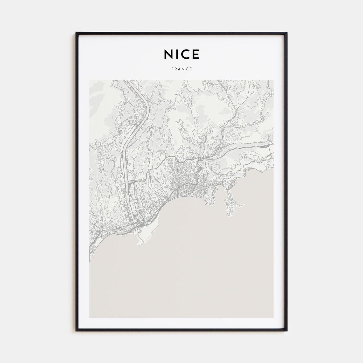 Nice Map Portrait Poster