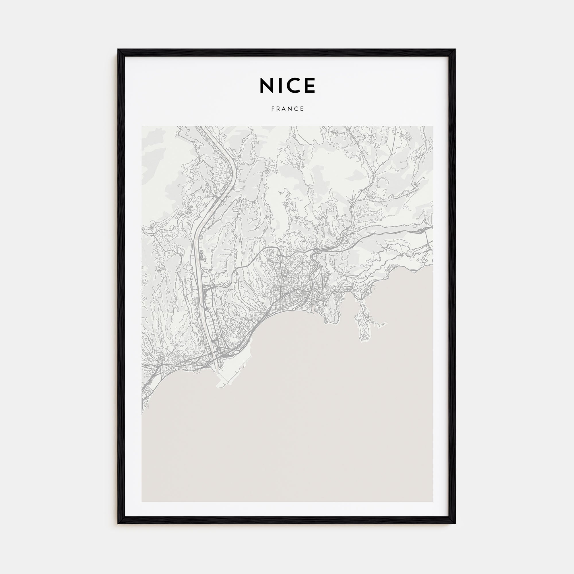 Nice Map Portrait Poster