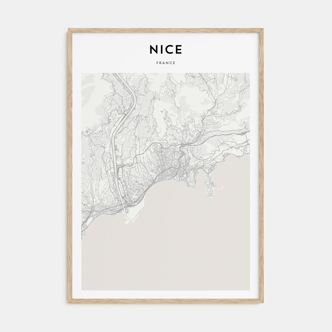 Nice Map Portrait Poster