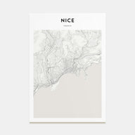 Nice Map Portrait Poster