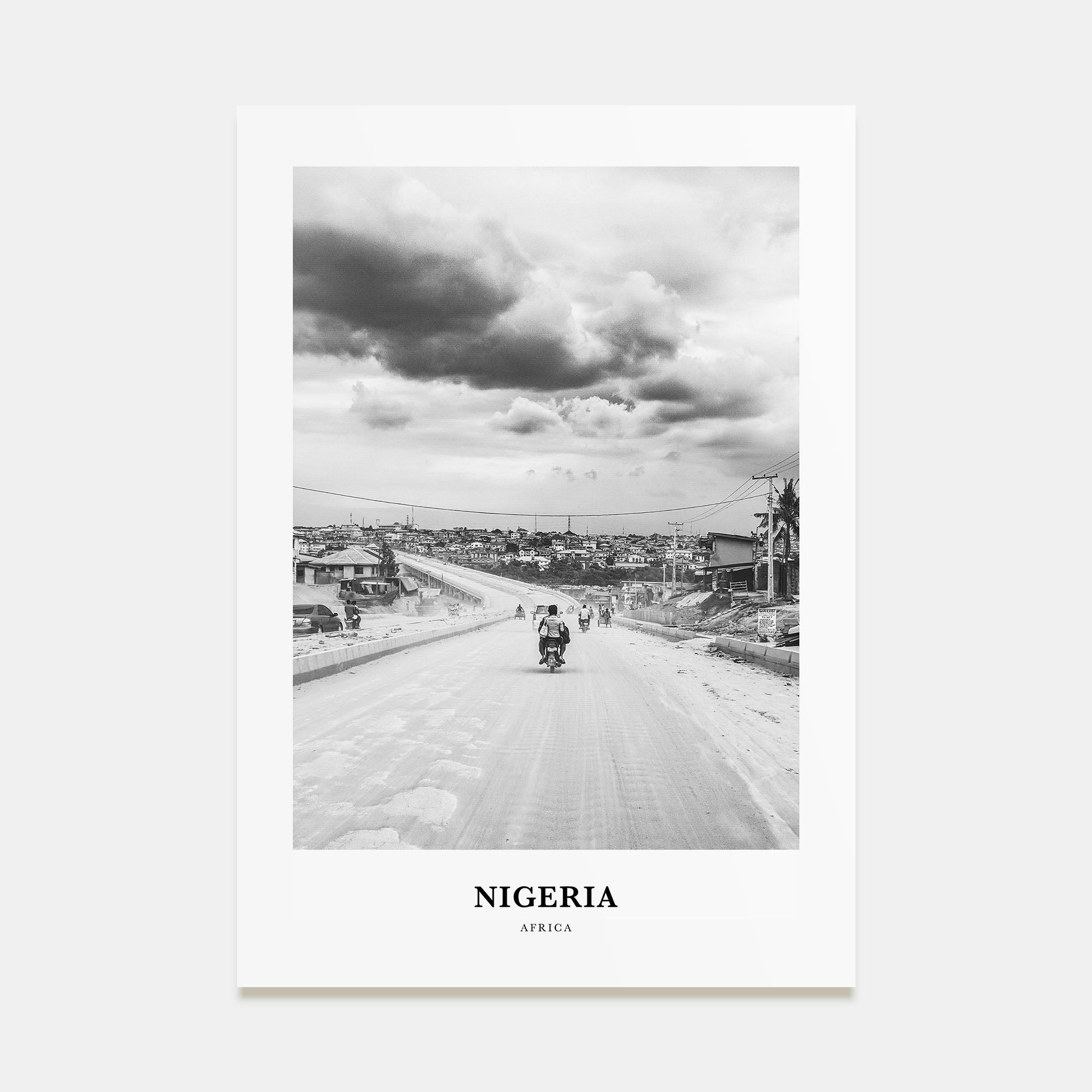 Nigeria Portrait B&W No 3 Poster