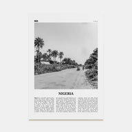Nigeria Travel B&W No 1 Poster