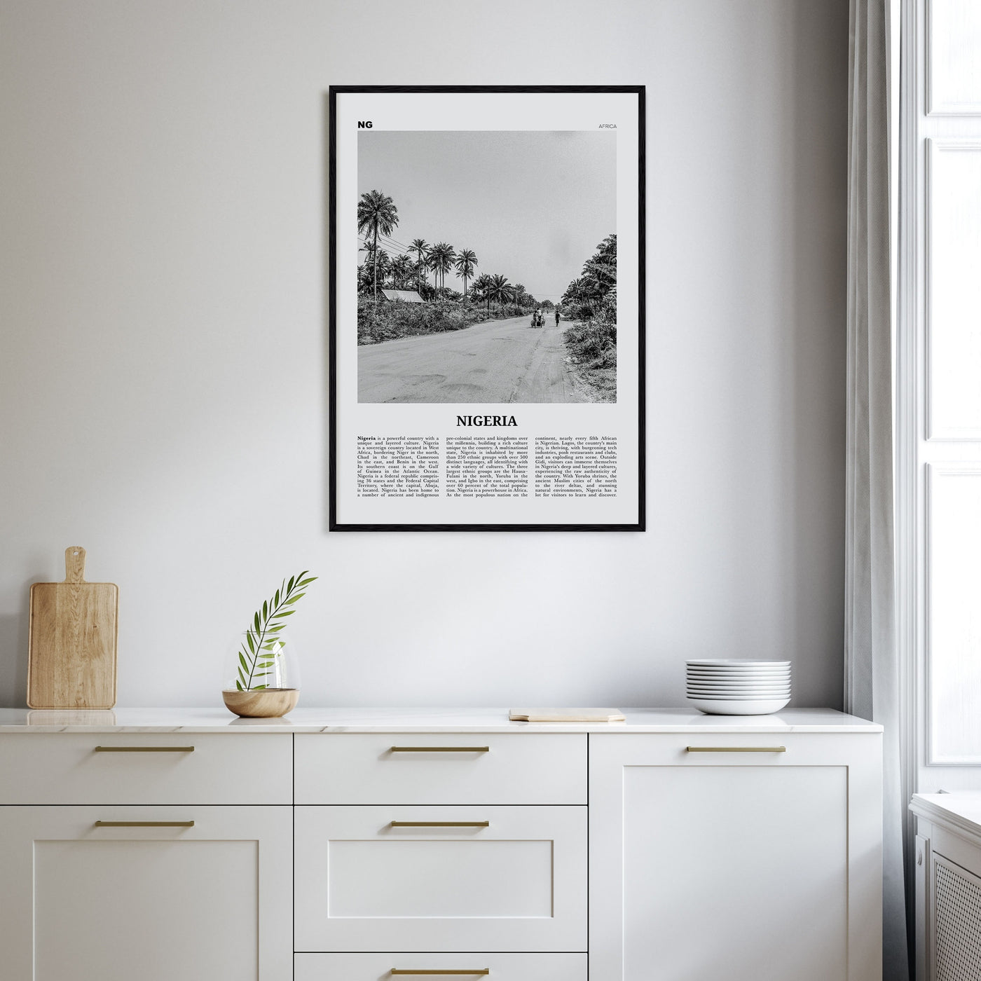 Nigeria Travel B&W No 1 Poster
