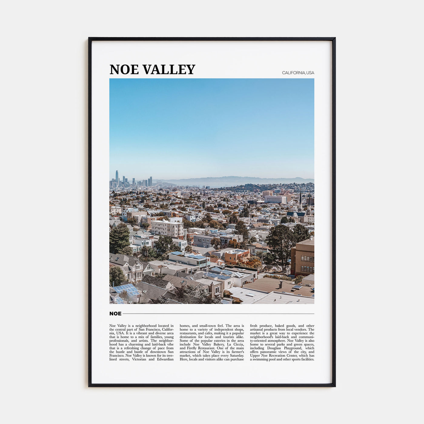 Noe Valley Travel Color Poster