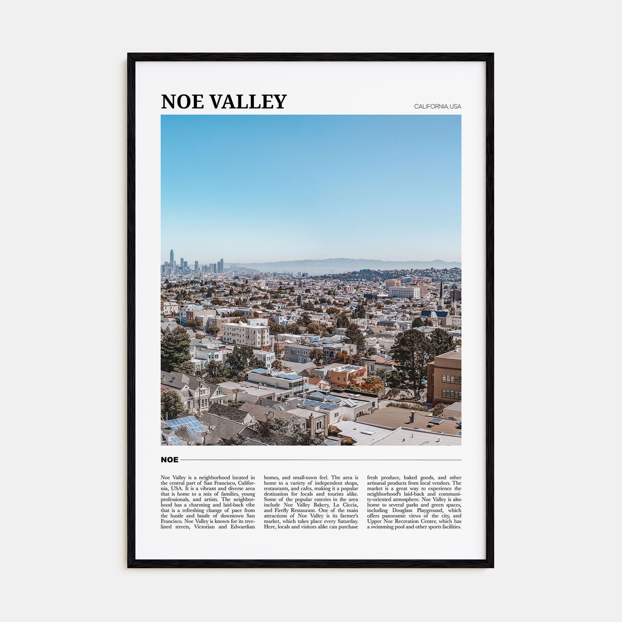 Noe Valley Travel Color Poster