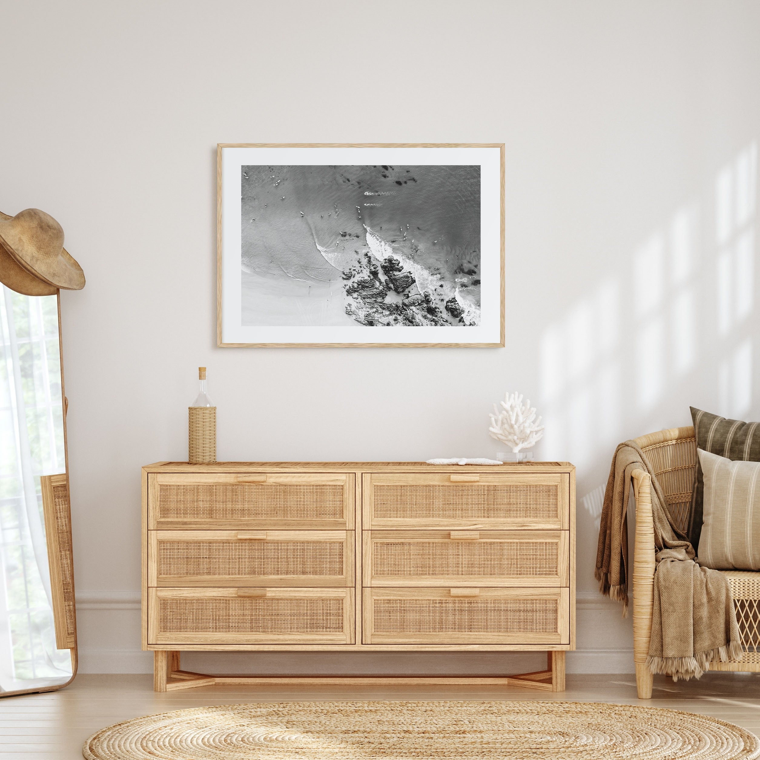 Noosa Heads Landscape B&W Poster