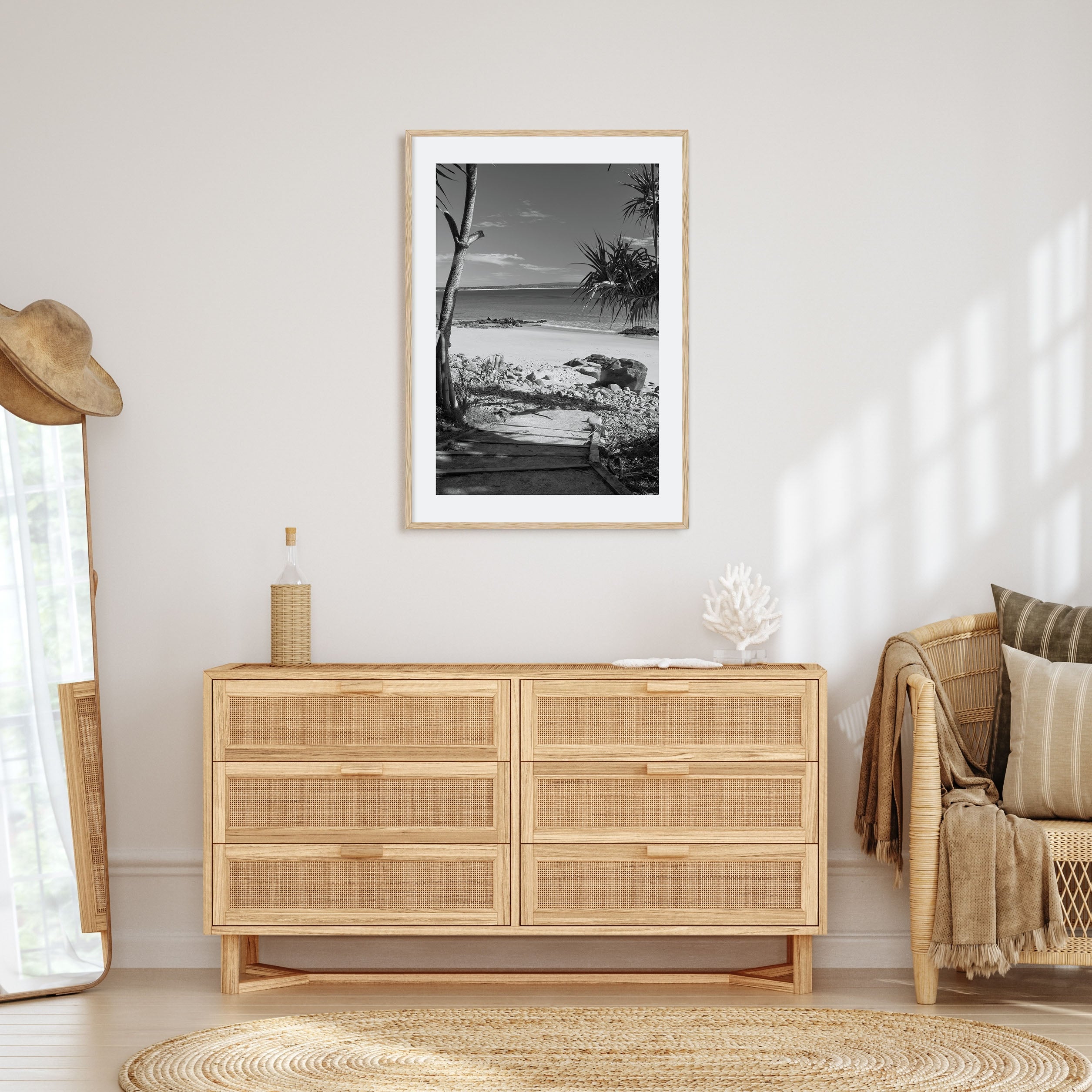 Noosa Heads Photo B&W Poster