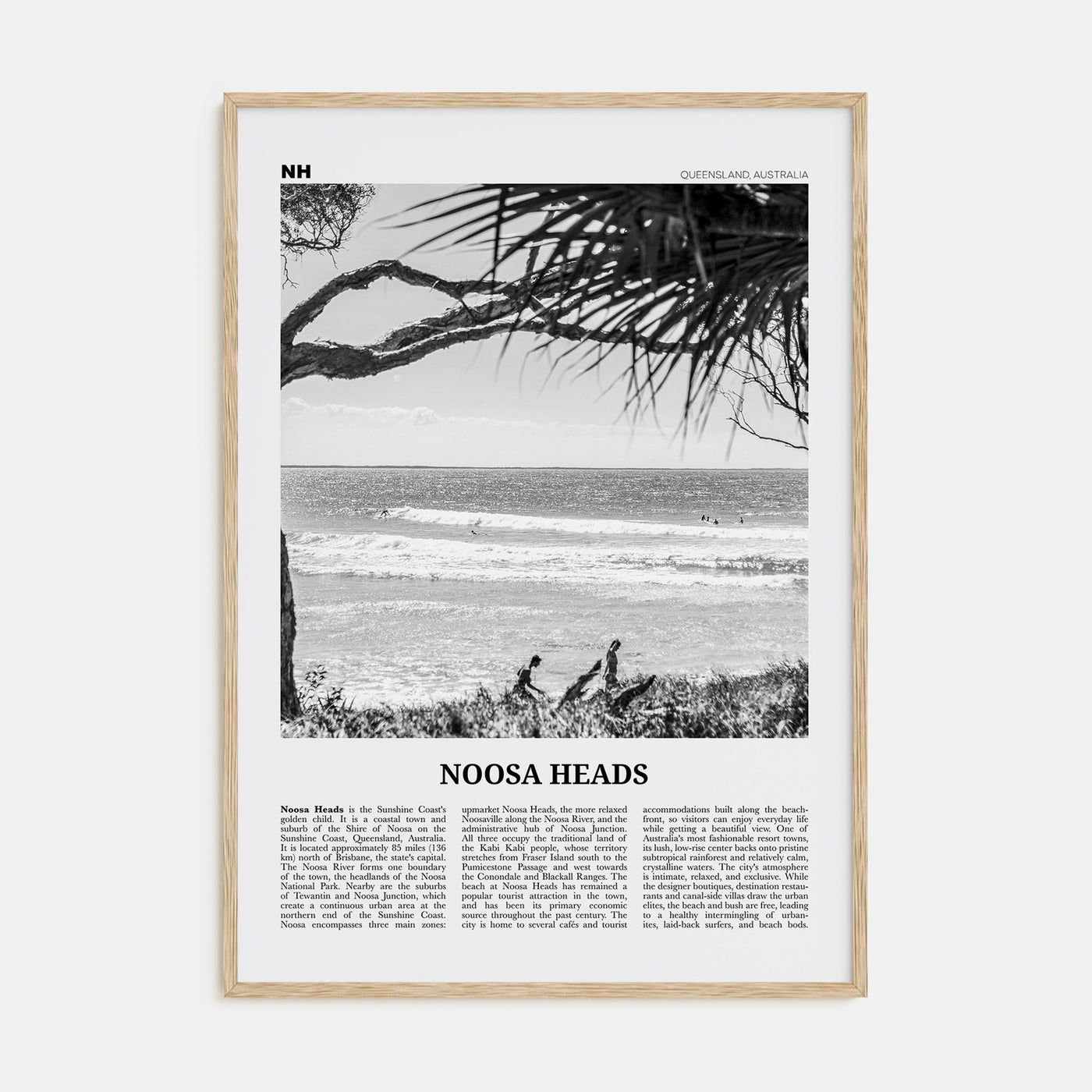 Noosa Heads Travel B&W No 1 Poster