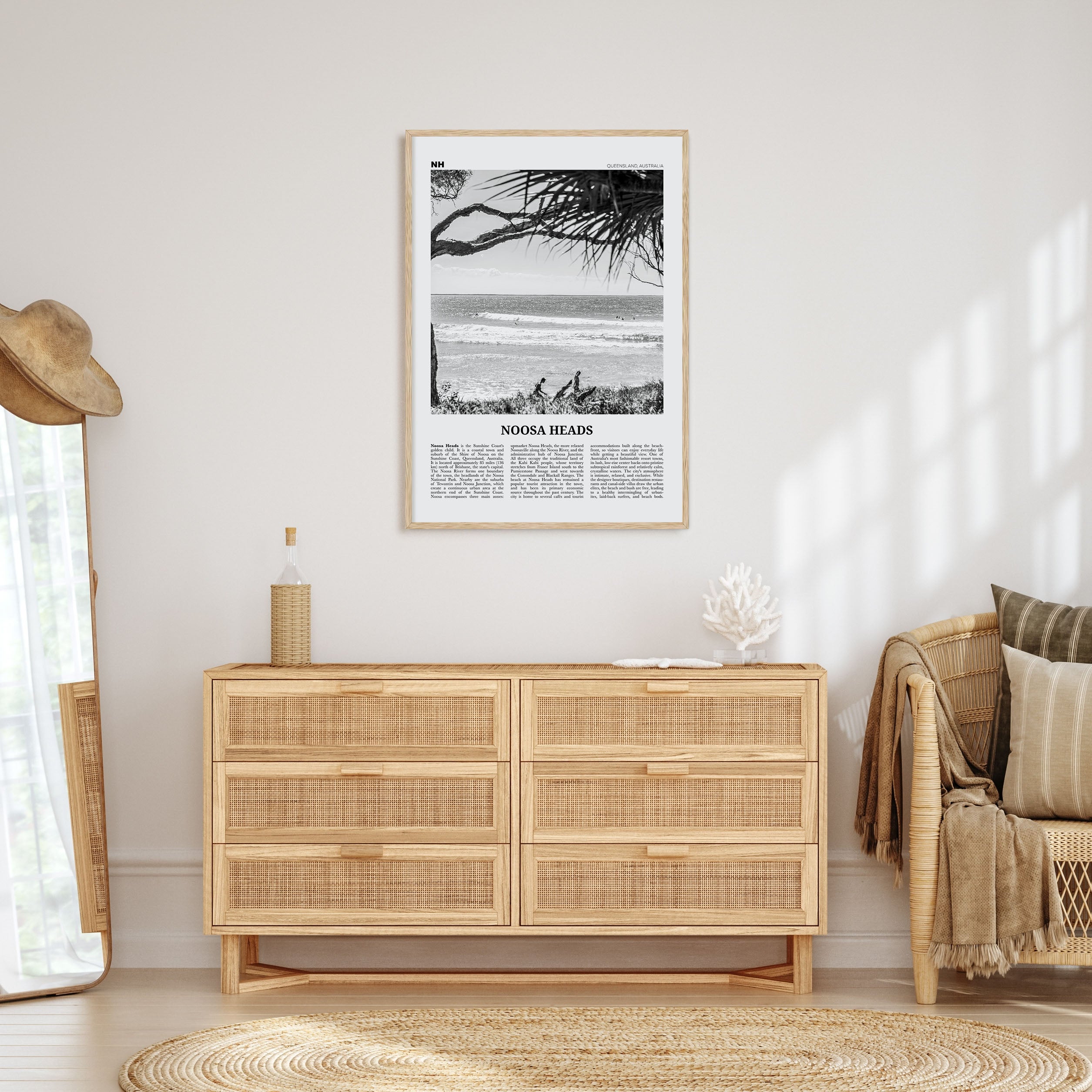 Noosa Heads Travel B&W No 1 Poster