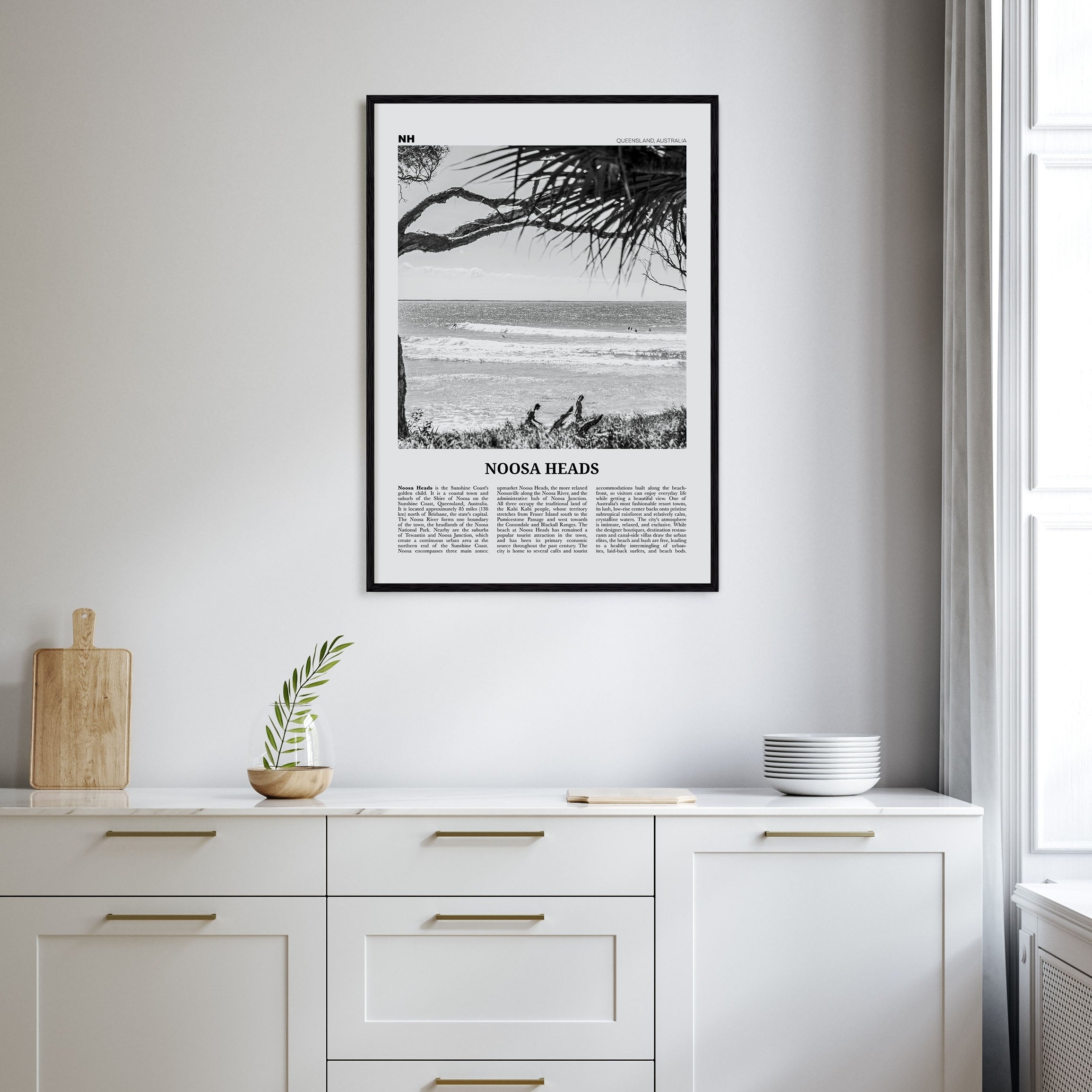 Noosa Heads Travel B&W No 1 Poster