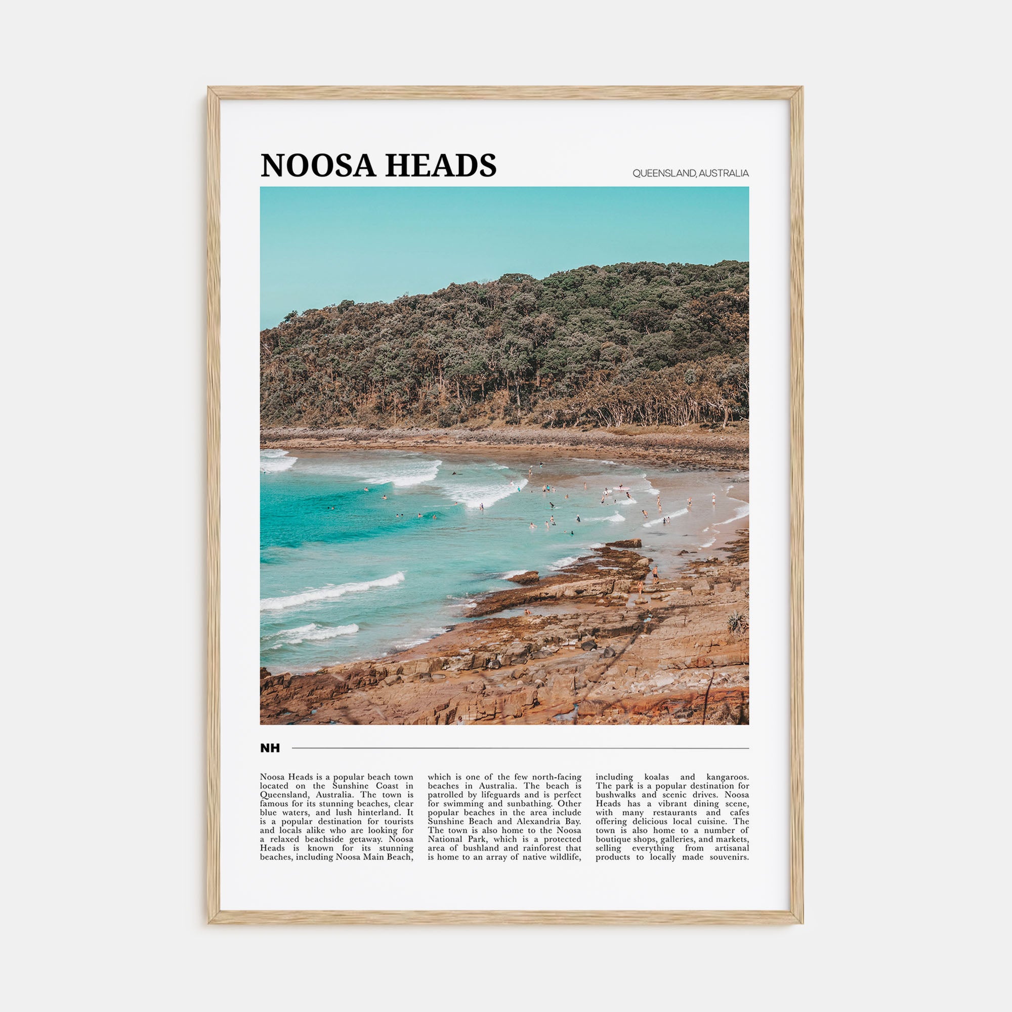 Noosa Heads Travel Color Poster