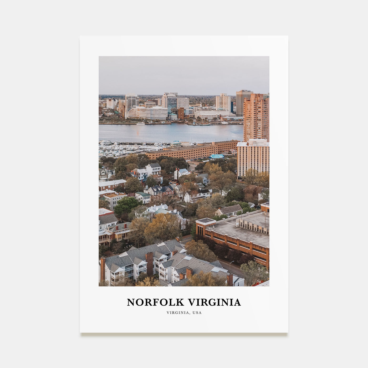 Norfolk, Virginia Portrait Color Poster