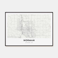 Norman Map Landscape Poster