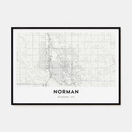 Norman Map Landscape Poster