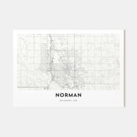 Norman Map Landscape Poster