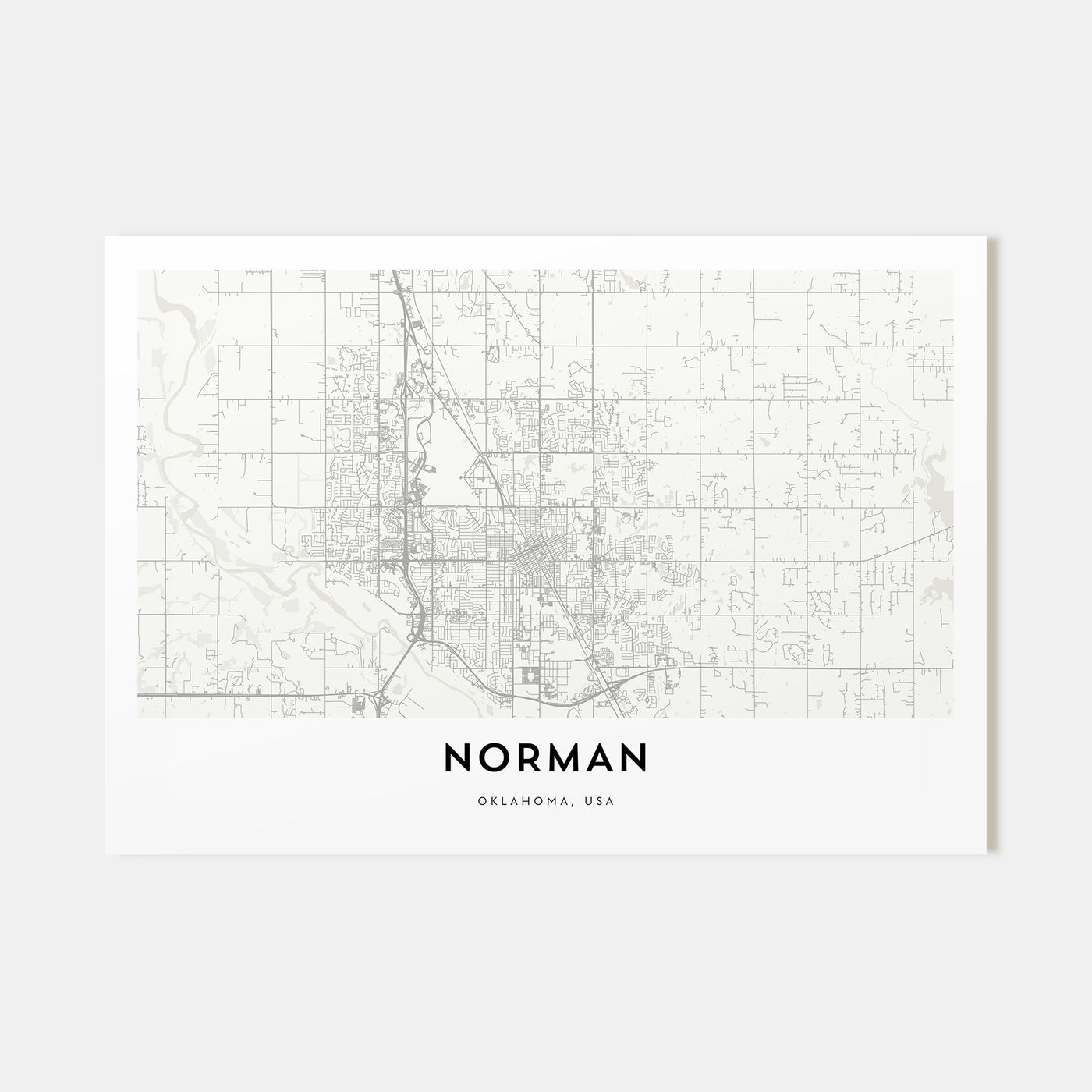 Norman Map Landscape Poster