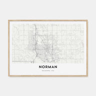 Norman Map Landscape Poster