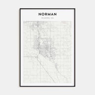 Norman Map Portrait Poster