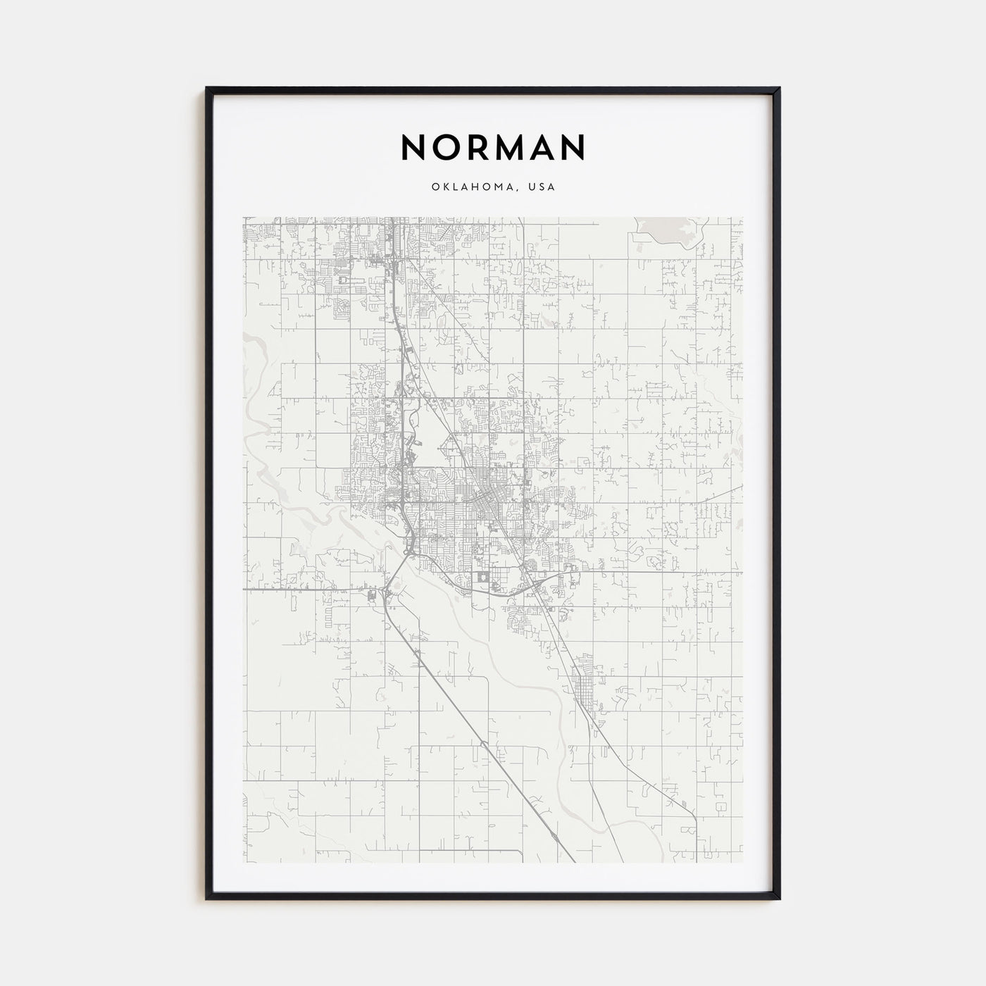 Norman Map Portrait Poster