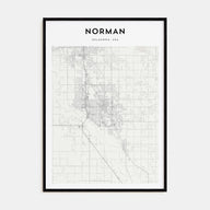 Norman Map Portrait Poster