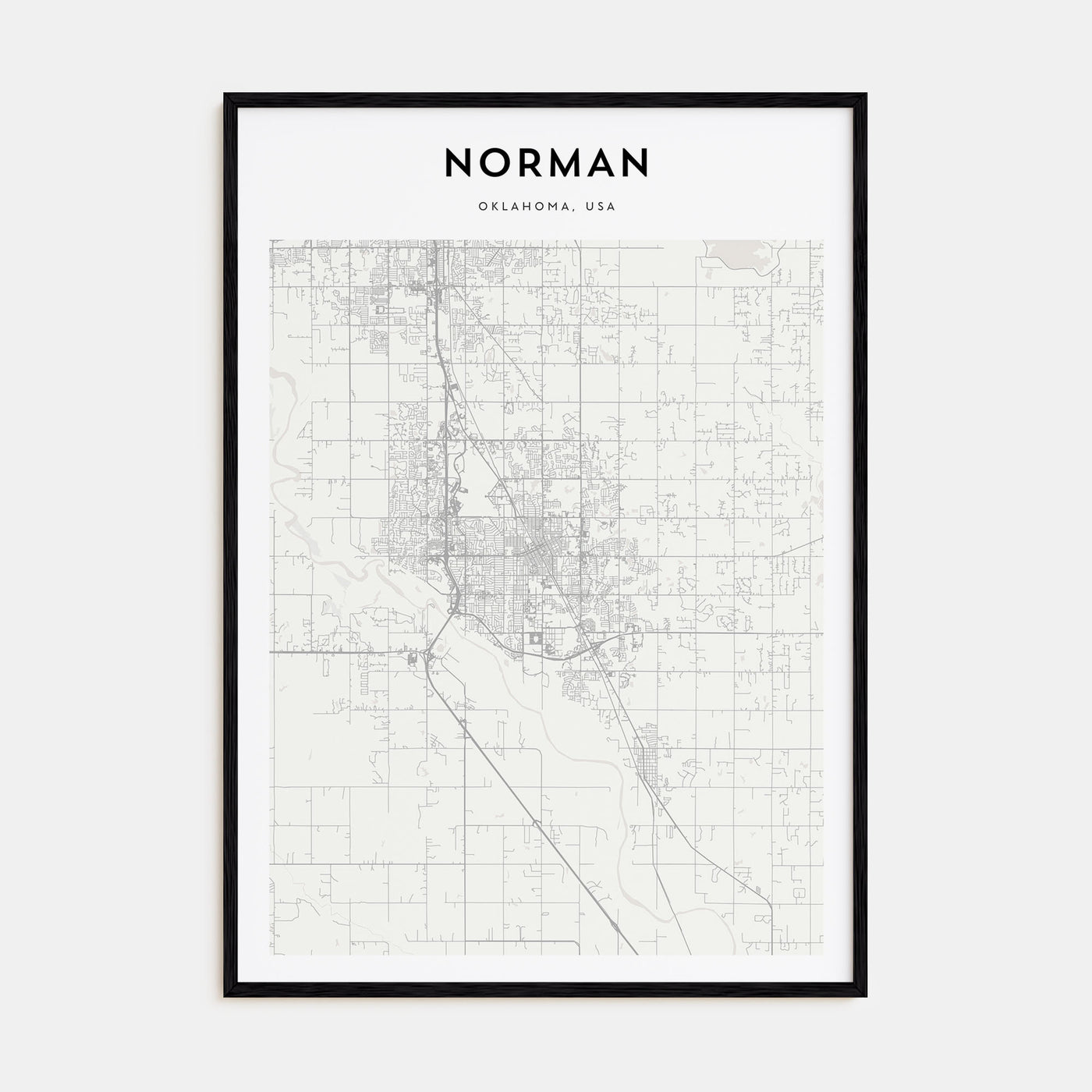 Norman Map Portrait Poster