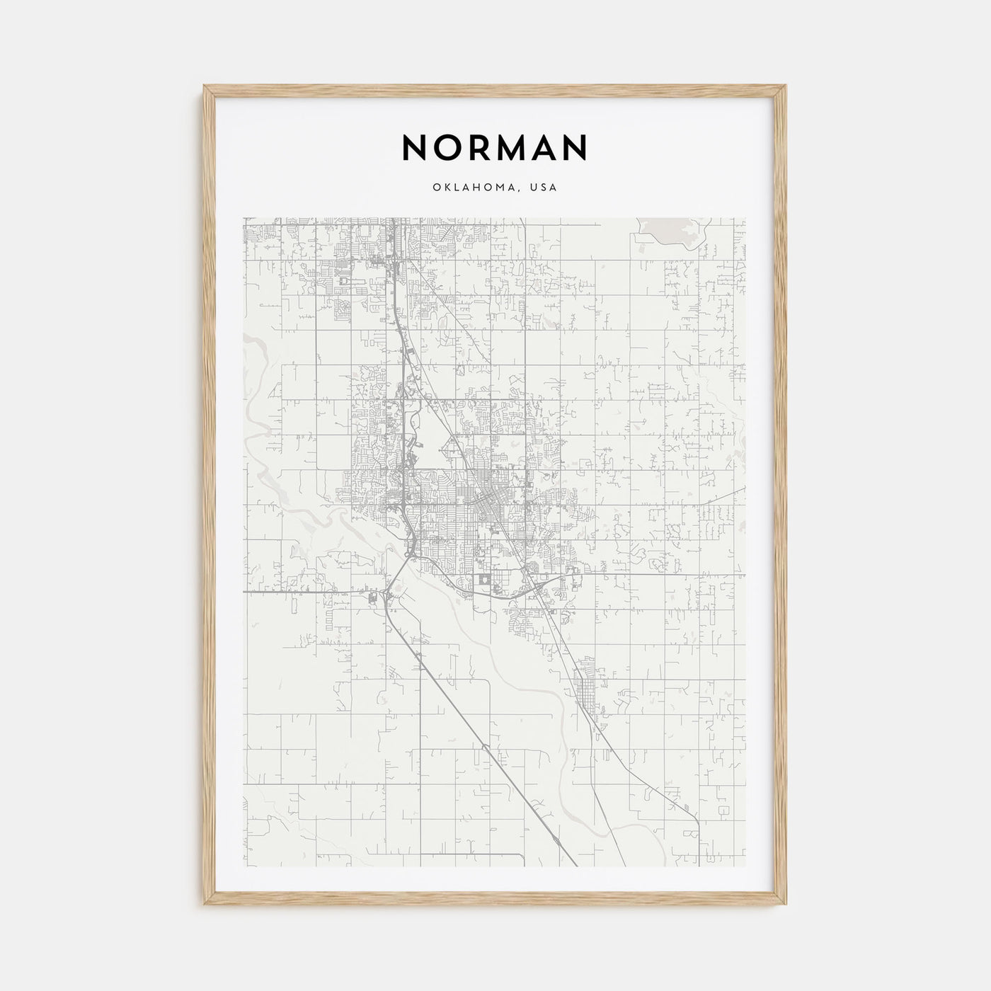 Norman Map Portrait Poster