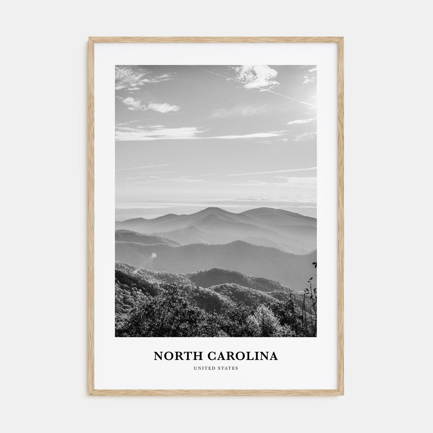 North Carolina Portrait B&W No 3 Poster