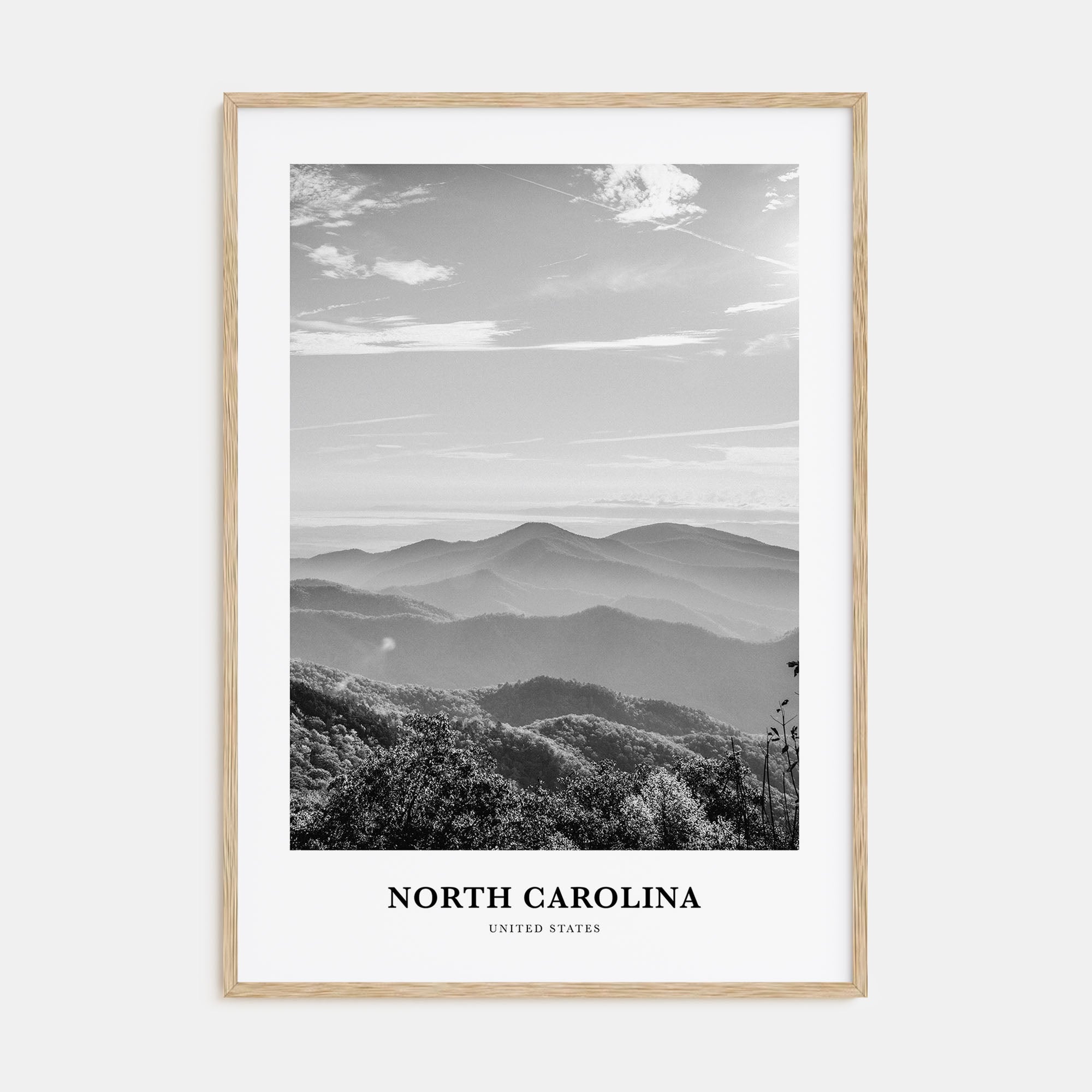 North Carolina Portrait B&W No 3 Poster