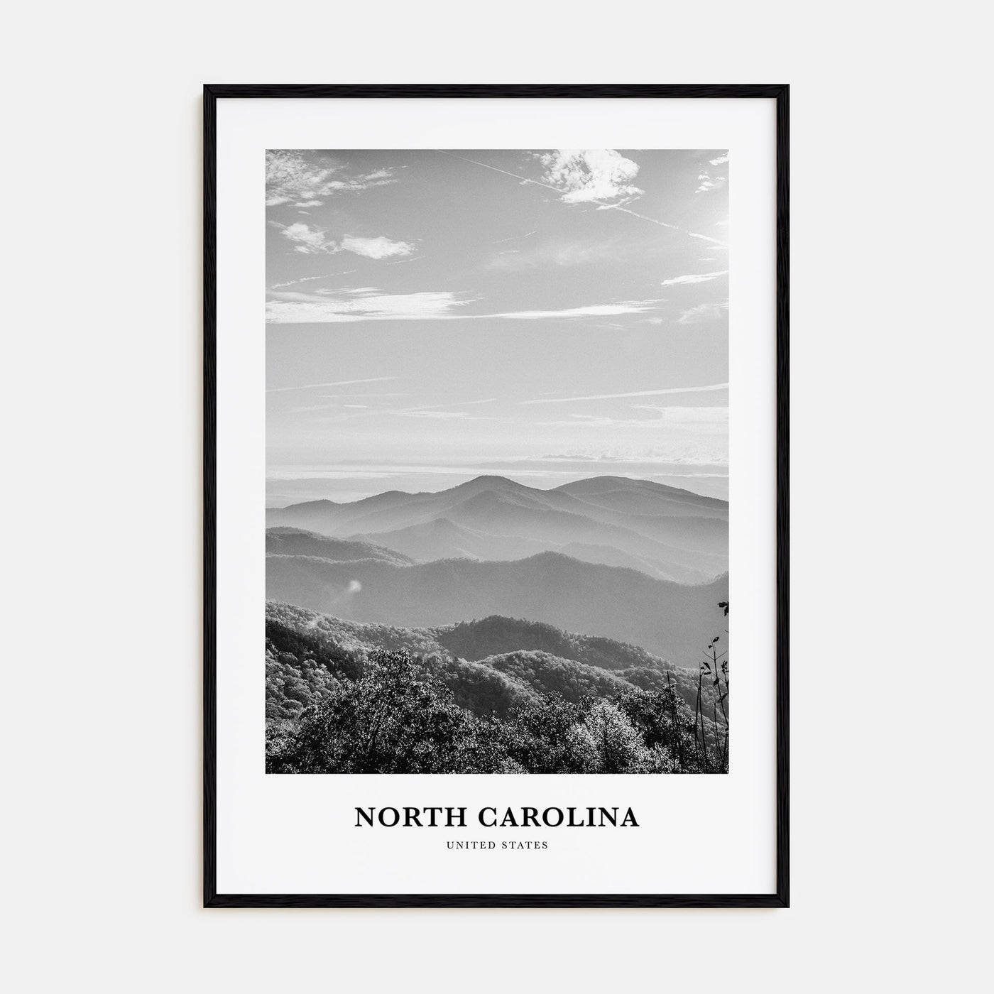 North Carolina Portrait B&W No 3 Poster
