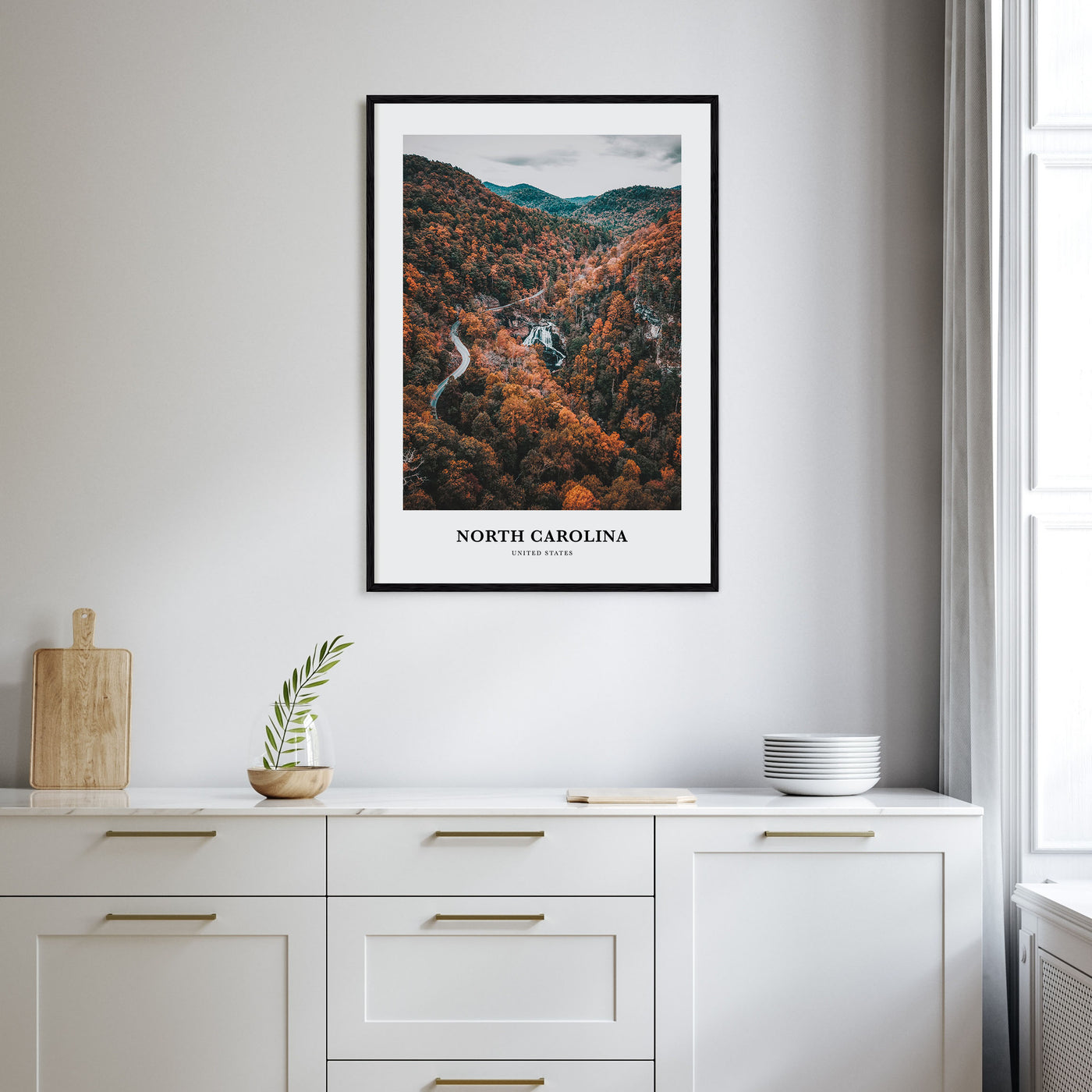 North Carolina Portrait Color No 3 Poster