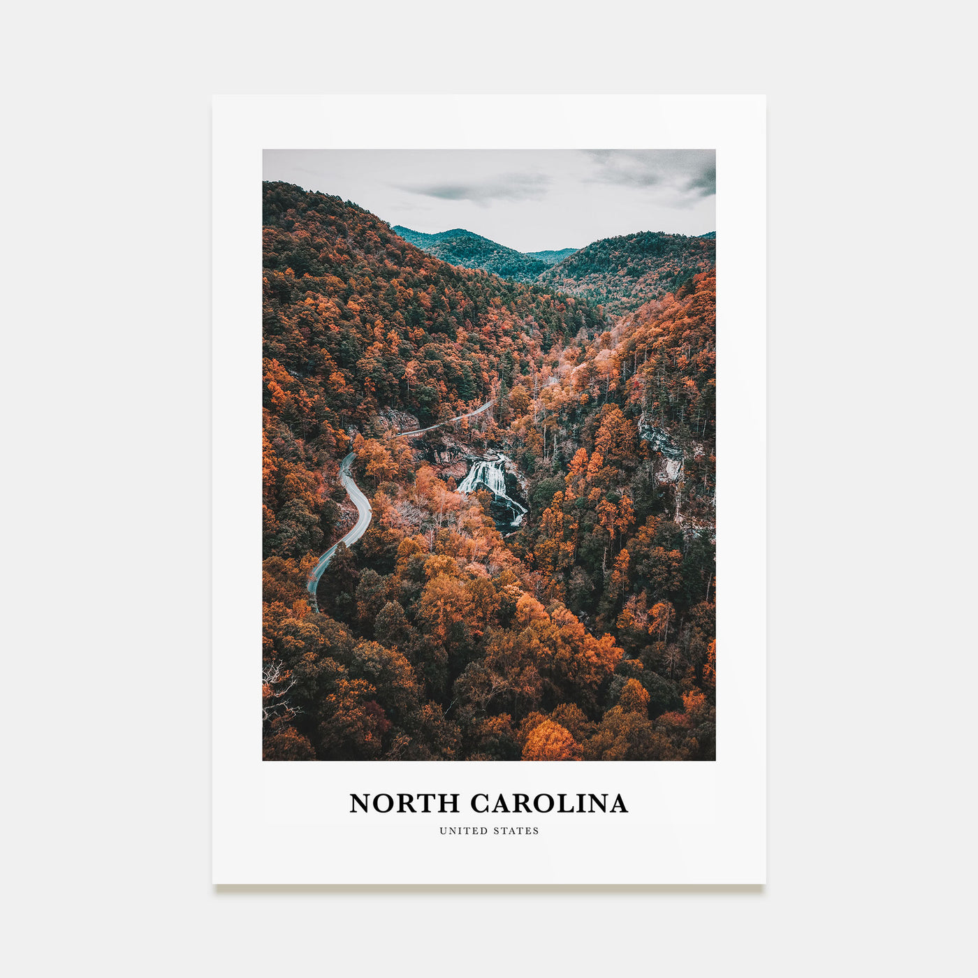 North Carolina Portrait Color No 3 Poster