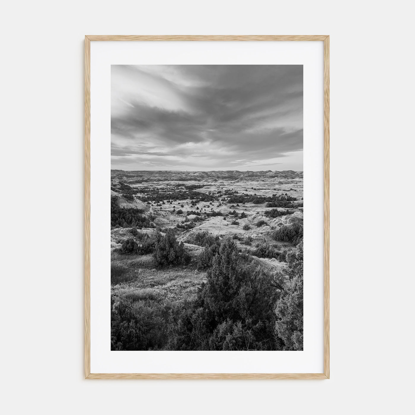 North Dakota Photo B&W Poster