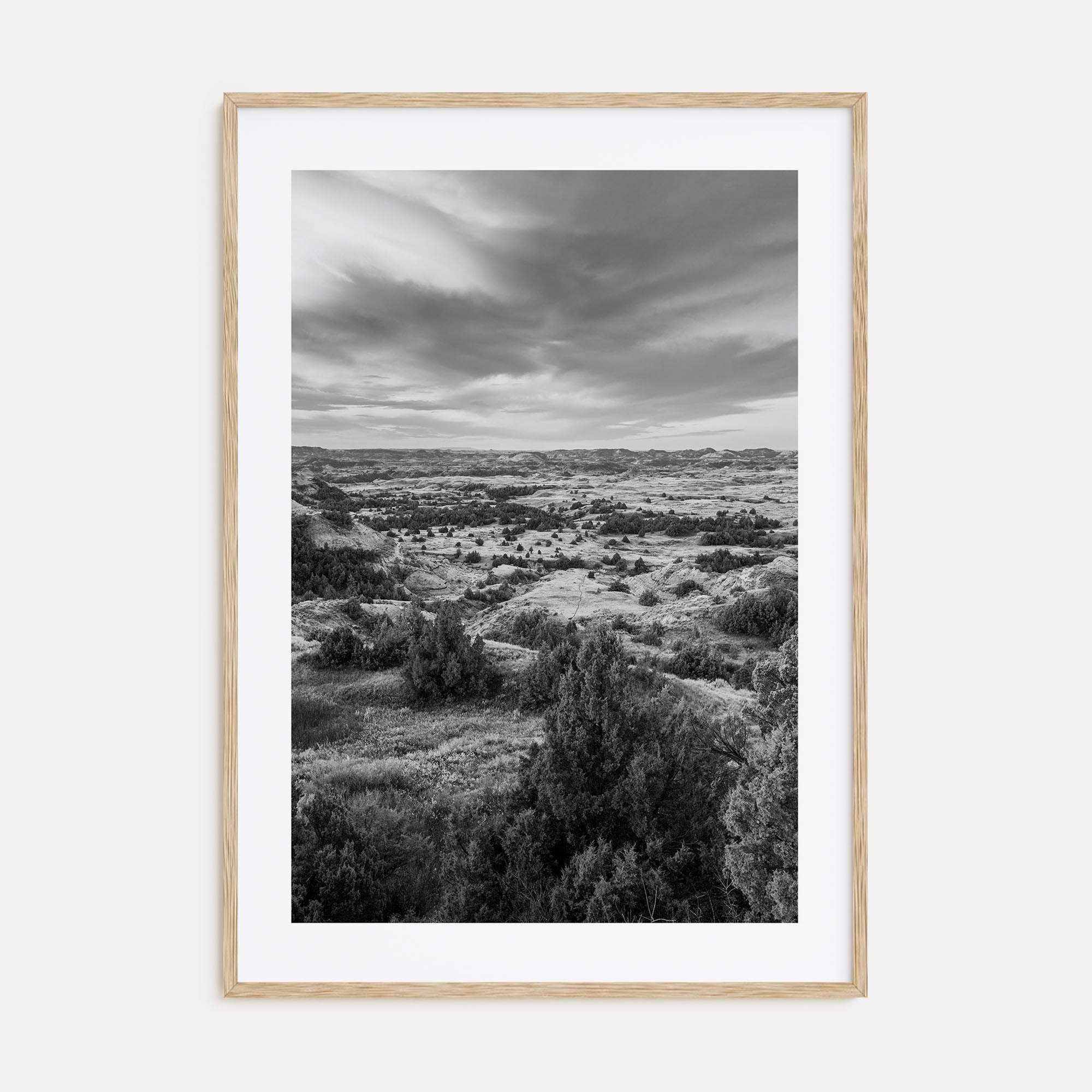 North Dakota Photo B&W Poster