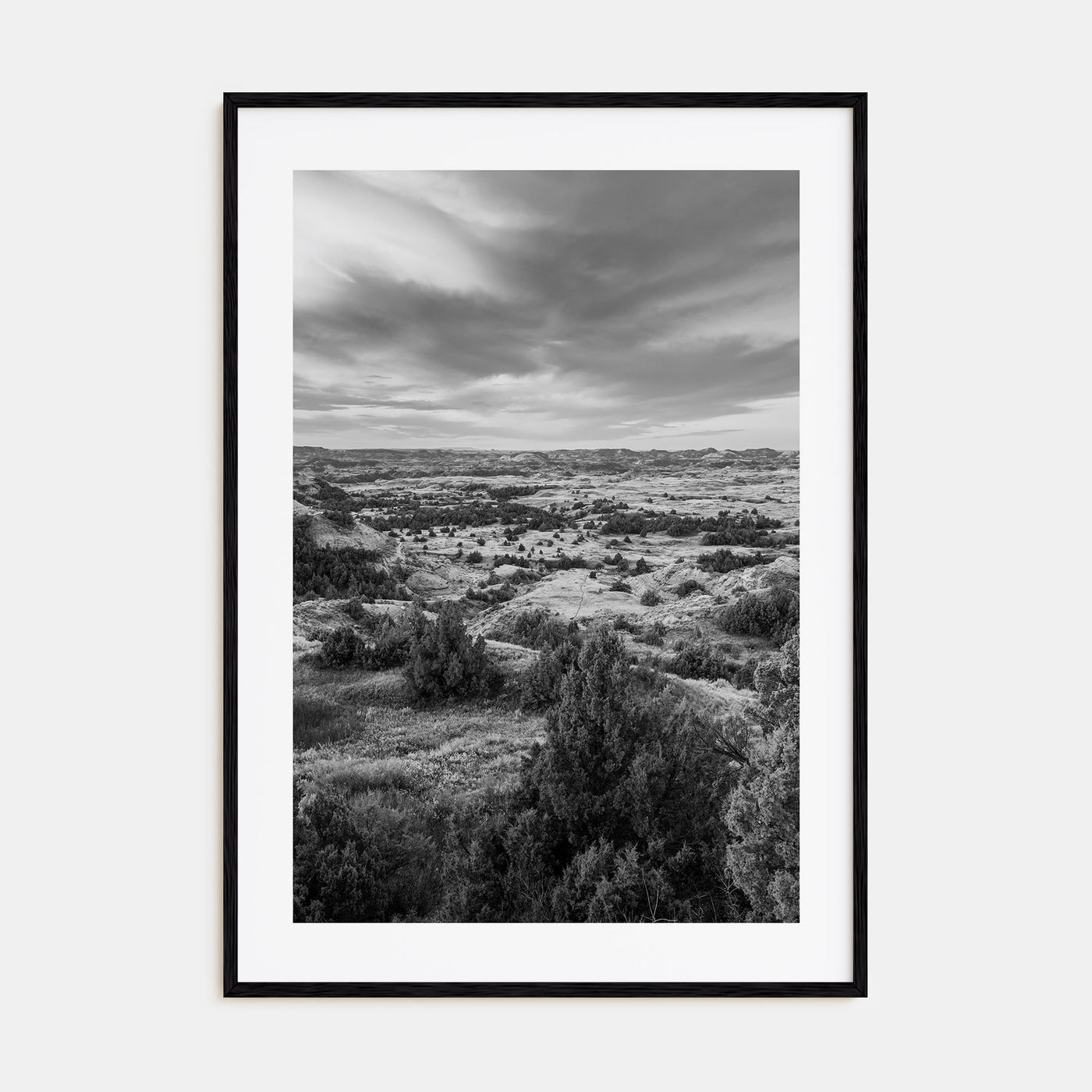 North Dakota Photo B&W Poster