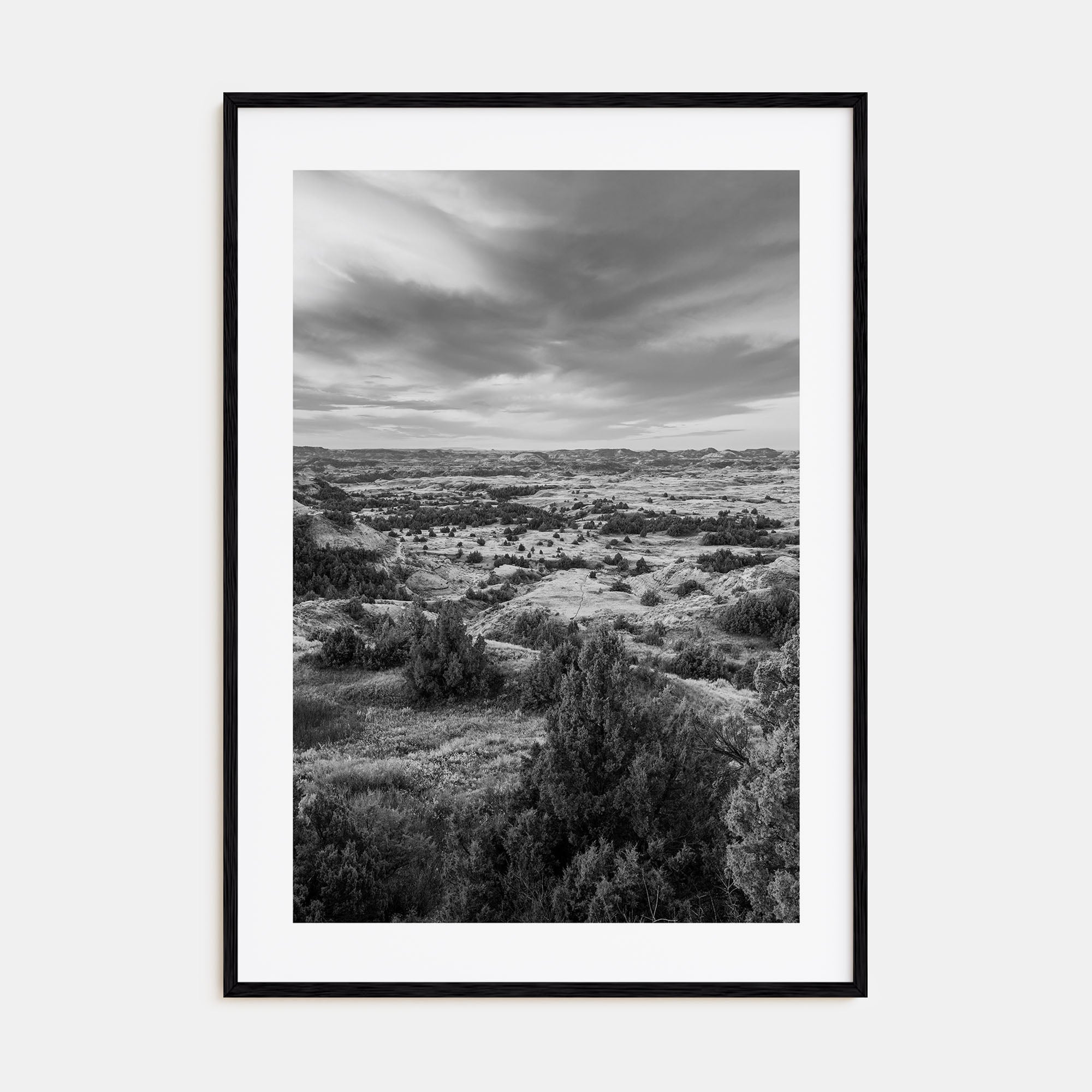 North Dakota Photo B&W Poster