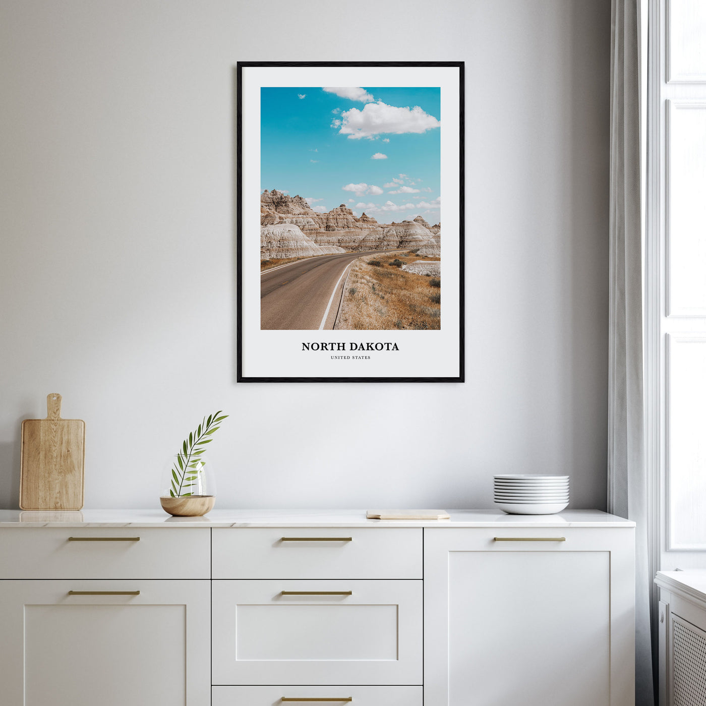 North Dakota Portrait Color Poster