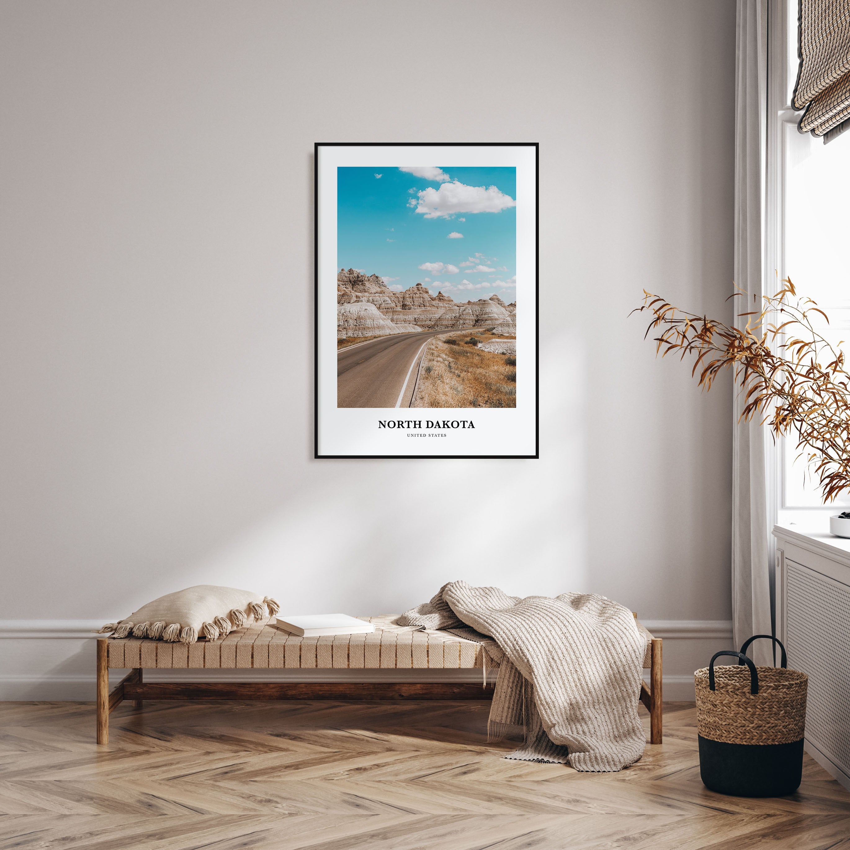 North Dakota Portrait Color Poster