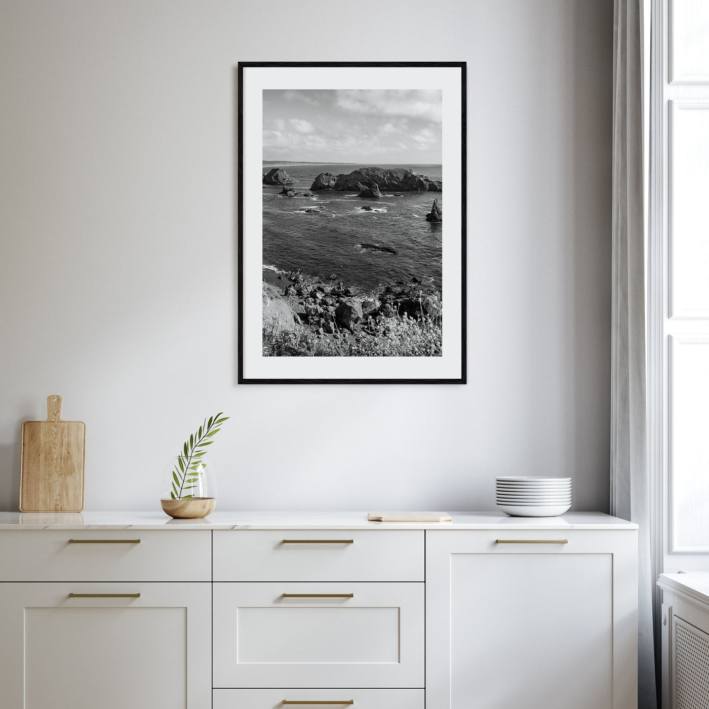 Northern California Photo B&W Poster