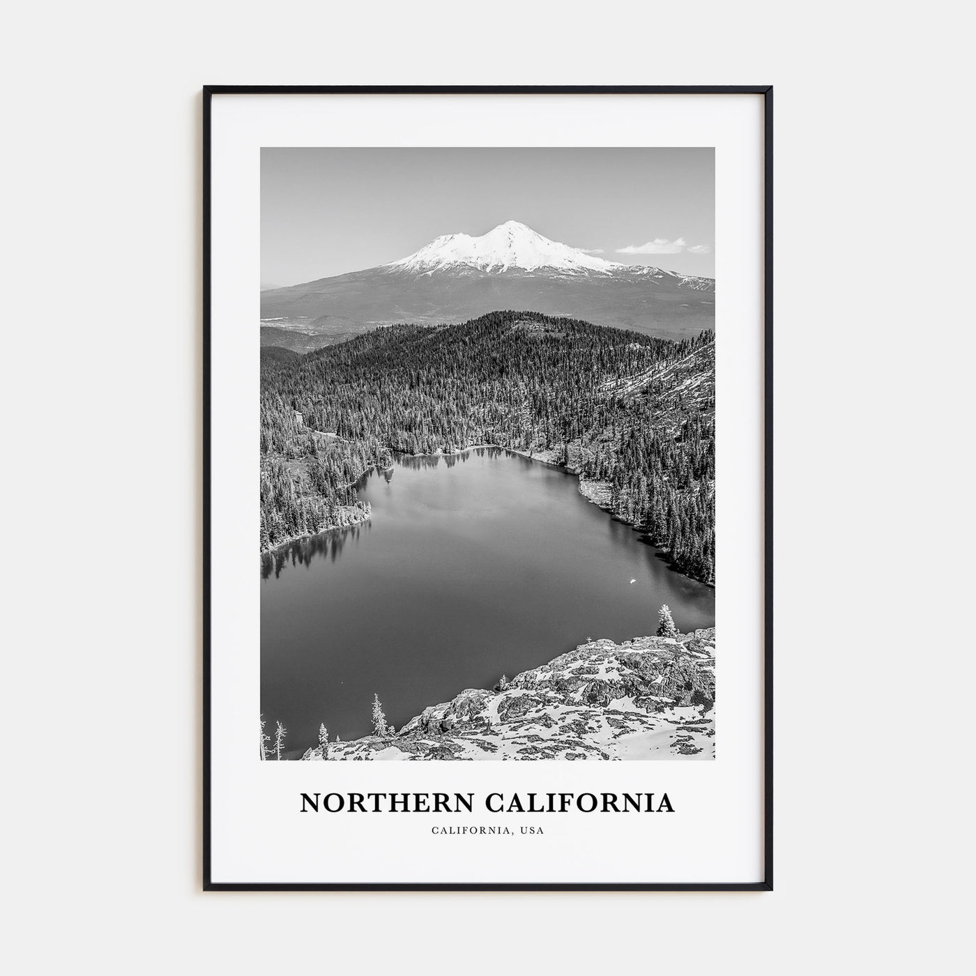Northern California Portrait B&W Poster