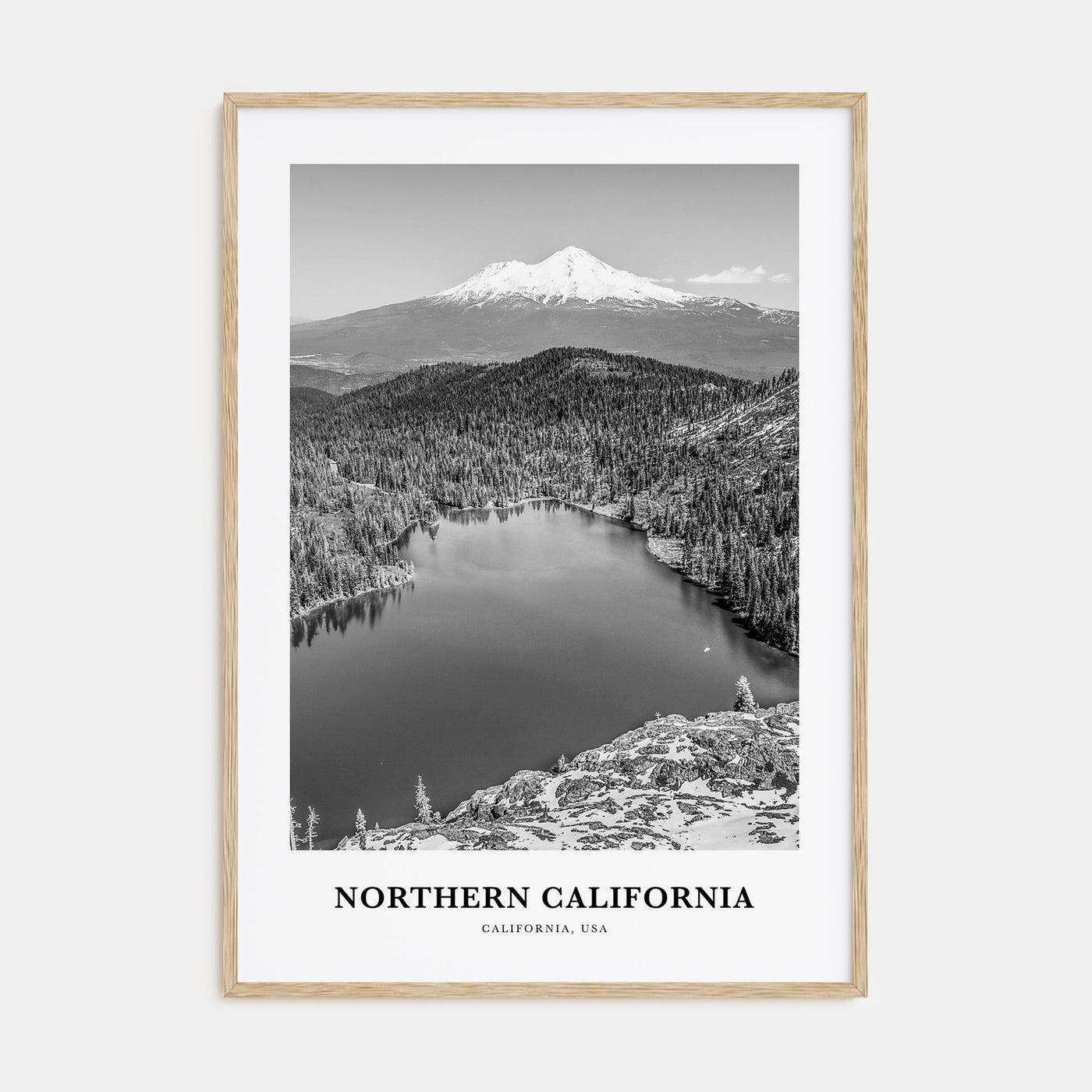 Northern California Portrait B&W Poster